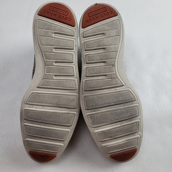 Cole Haan Lunargrand Oxford Mens 11 Gray Leather Wool Wingtip Lace Up Dress Shoe - Picture 9 of 12